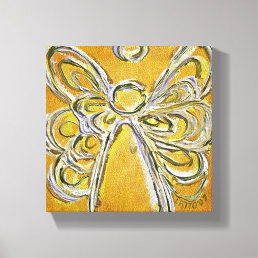Gele Guardian Angel Art Wrapped Canvas schilderen Afdruk (Voorkant)