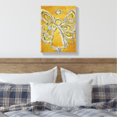 Gele Guardian Angel Art Wrapped Canvas schilderen Afdruk (Insitu (Slaapkamer))