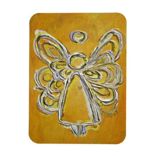 Gele Guardian Angel Custom Magnet Art schilderen Magneet (Verticaal)