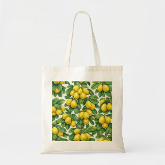 Gele Guave Tropisch Botanisch Patroon Tote Bag