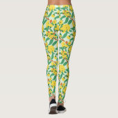 Gele Gum Tree Flowers Leggings (Achterkant)