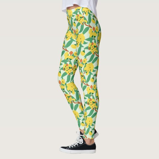 Gele Gum Tree Flowers Leggings (Links)