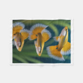 Gele Guppy Vis Deken (Voorkant (Horizontaal))