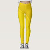 Gele Gym Yoga Workout Leggings (Voorkant)