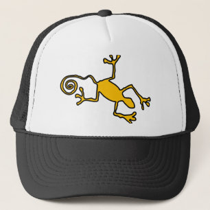 gele hagediszwam trucker pet