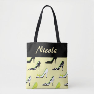 gele hakken chique tote bag