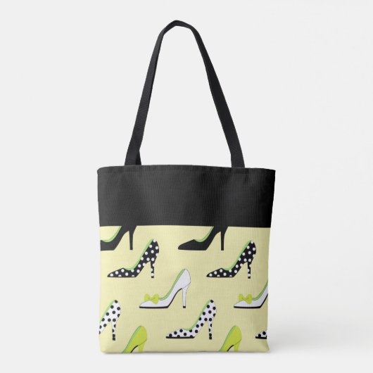 gele hakken chique tote bag (Achterkant)
