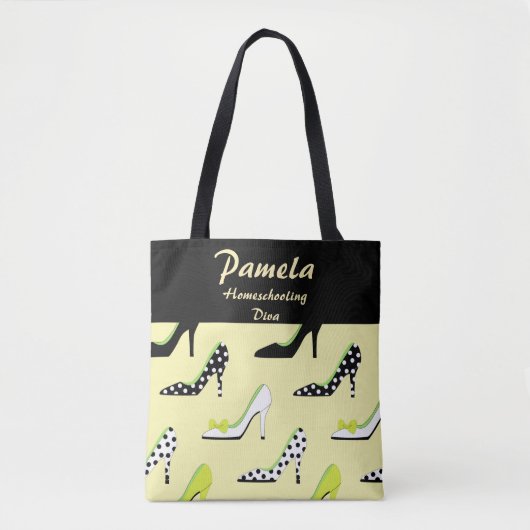  Gele Hakken Homeschooling Diva Tote Bag (Voorkant)