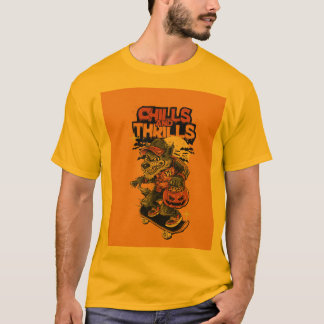 Gele half mouw T-shirt met Wolf ontwerp 