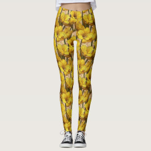 Gele halter Amaryllis-thema beste cadeaus Leggings