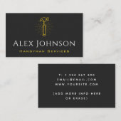 Gele Hamer Handyman Tool Home Remodeling Repair Visitekaartje (Voorkant / Achterkant)