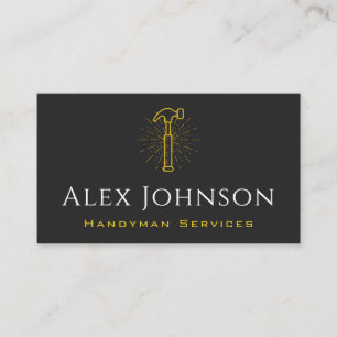 Gele Hamer Handyman Tool Home Remodeling Repair Visitekaartje