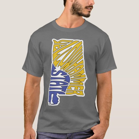 Gele Hamer Staat Alabama T-shirt (Voorkant)