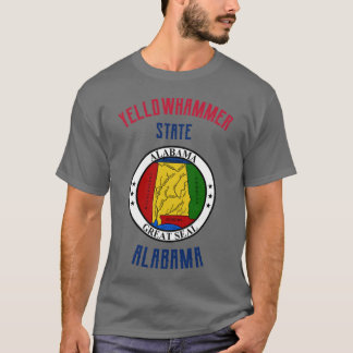 Gele Hamer Staat Alabama T-shirt