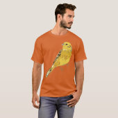 Gele Hamer Vogel Illustratie Oversized T-shirt (Voorkant volledig)