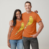 Gele Hamer Vogel Illustratie Oversized T-shirt (Unisex)