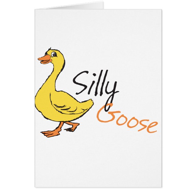 Gele hand Drawn Gekke Goose Baby Cartoon (Voorkant)