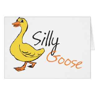 Gele hand Drawn Gekke Goose Baby Cartoon