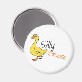 Gele hand Drawn Gekke Goose Baby Cartoon Magneet (Voorkant / Achterkant)