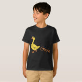 Gele hand Drawn Gekke Goose Baby Cartoon T-shirt (Voorkant volledig)