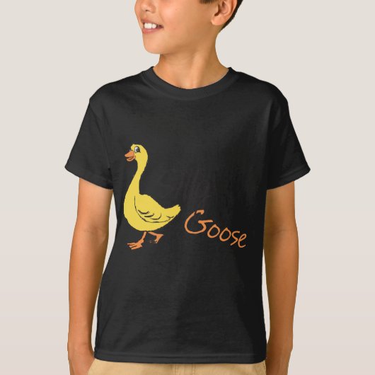 Gele hand Drawn Gekke Goose Baby Cartoon T-shirt (Voorkant)