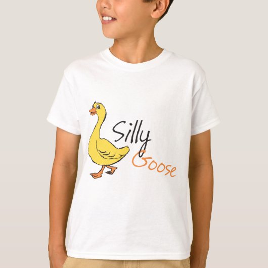 Gele hand Drawn Gekke Goose Baby Cartoon T-shirt (Voorkant)
