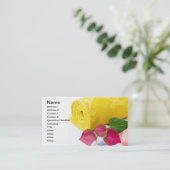 Gele handdoeken en zeep visitekaartje (Staand voorkant)