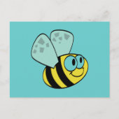 Gele Happy Bee Tshirts en Gifts Briefkaart (Voorkant)