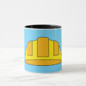 Gele harde Petten Cartoon Mok (Midden)