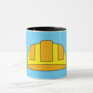 Gele harde Petten Cartoon Mok