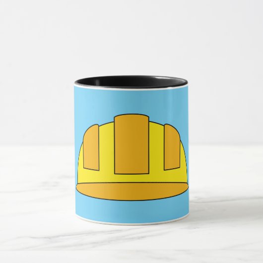 Gele harde Petten Cartoon Mok (Midden)