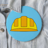 Gele harde Petten Cartoon Ronde Button 6,0 Cm (In situ)