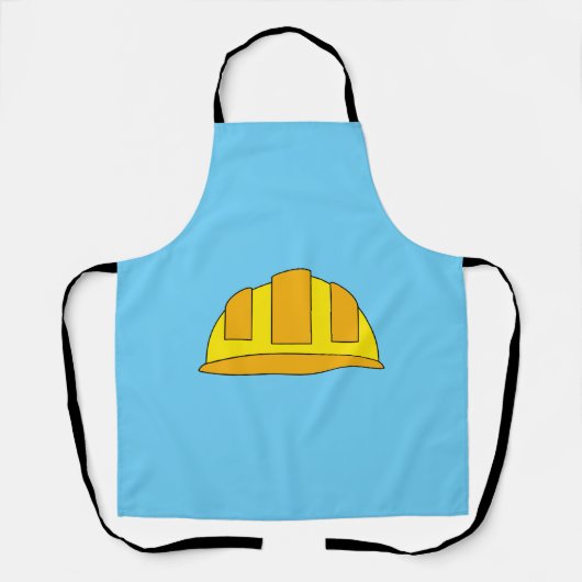 Gele harde Petten Cartoon Schort (Voorkant)