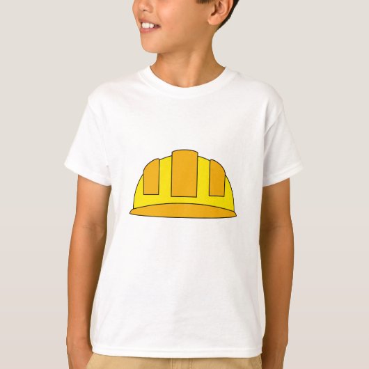 Gele harde Petten Cartoon T-shirt (Voorkant)