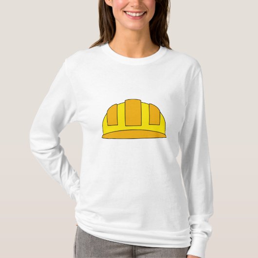 Gele harde Petten Cartoon T-shirt (Voorkant)