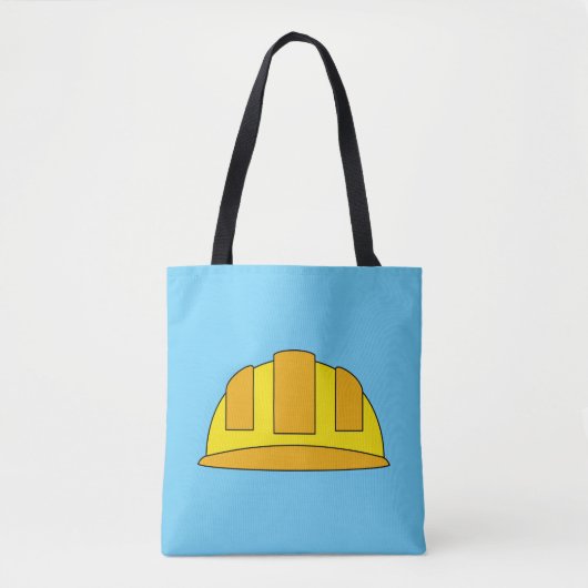 Gele harde Petten Cartoon Tote Bag (Voorkant)