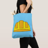 Gele harde Petten Cartoon Tote Bag (Dichtbij)