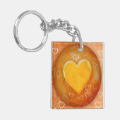 Gele hars Acrylische Sleutelhanger (Voorkant Links)