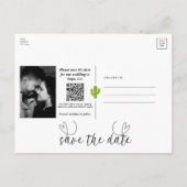 Gele Hart Cactus Feest Liefde Bewaar de Datum Aankondigingskaart (Achterkant)