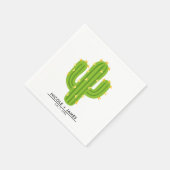 Gele Hart Cactus Feest Liefde Bruiloft Servet (Hoek)