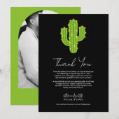 Gele Hart Cactus Feest Liefde Dank Je Kaart (Voorkant / Achterkant)