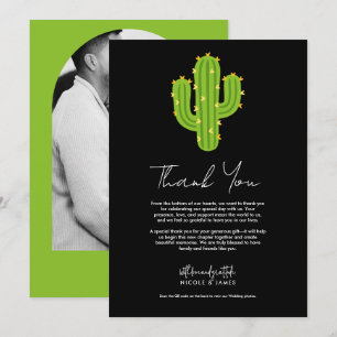 Gele Hart Cactus Feest Liefde Dank Je Kaart