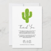 Gele Hart Cactus Feest Liefde Dank Je Kaart (Voorkant)