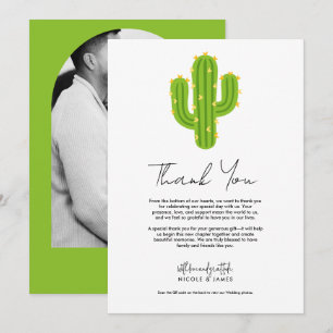 Gele Hart Cactus Feest Liefde Dank Je Kaart