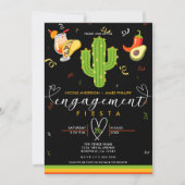 Gele Hart Cactus Feest Liefde Verloving Feest Kaart (Voorkant)