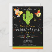 Gele Hart Cactus Fiesta Liefde Bruidsfeest Kaart (Voorkant)