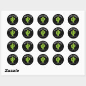 Gele Hart Cactus Fiesta Liefde Bruidsfeest Ronde Sticker (Vel)