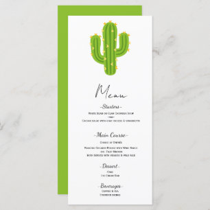 Gele Hart Cactus Fiesta Liefde Trouwmenu Menu