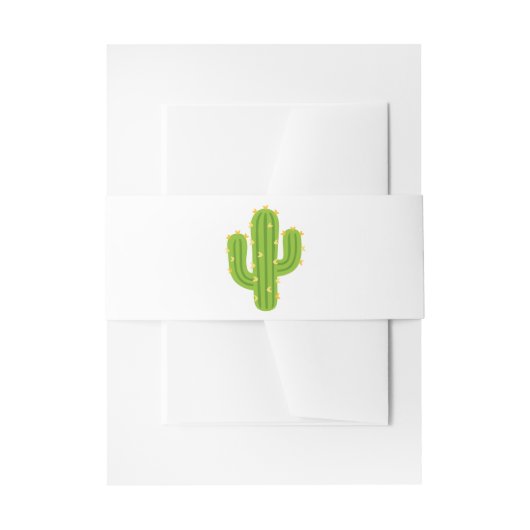 Gele Hart Cactus Fiesta Liefde Uitnodigingen Wikkel (Voorkant Voorbeeld)