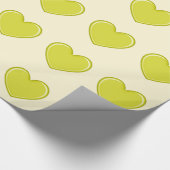 Gele Hart Cadeaupapier (Hoek)